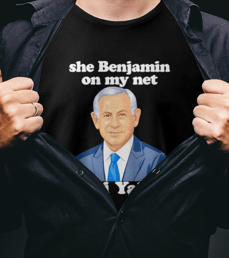 She Benjamin On My Net Till I Yahoo Cartoon Benjamin Portrait Blue Suit T-Shirt