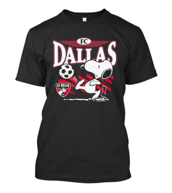 Peanuts Snoopy FC Dallas Soccer Collaboration T-Shirt