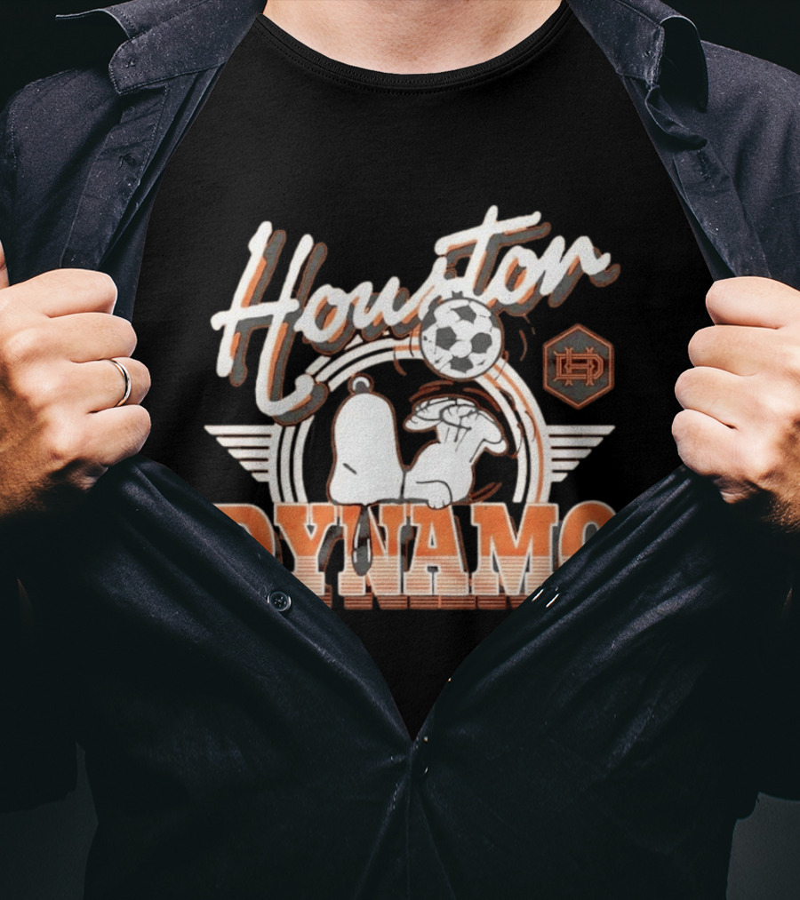 Houston Dynamo Snoopy Soccer Collaboration T-Shirt