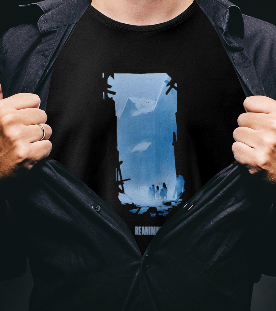 Reanimal Gate Snowy Mountain Scene With Penguins T-Shirt