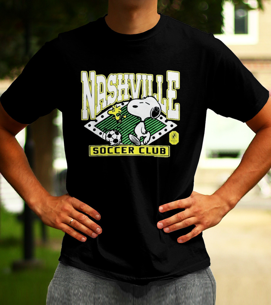 Nashville Soccer Club Snoopy Woodstock Peanuts Collaboration T-Shirt