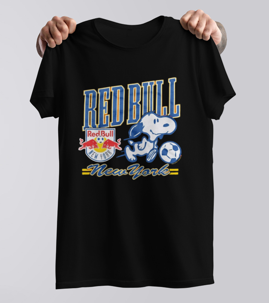 Peanuts Snoopy Red Bull New York Soccer Collaboration T-Shirt
