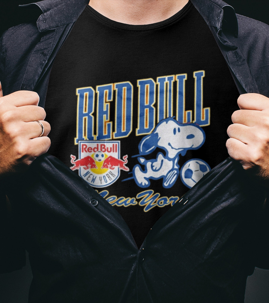 Peanuts Snoopy Red Bull New York Soccer Collaboration T-Shirt