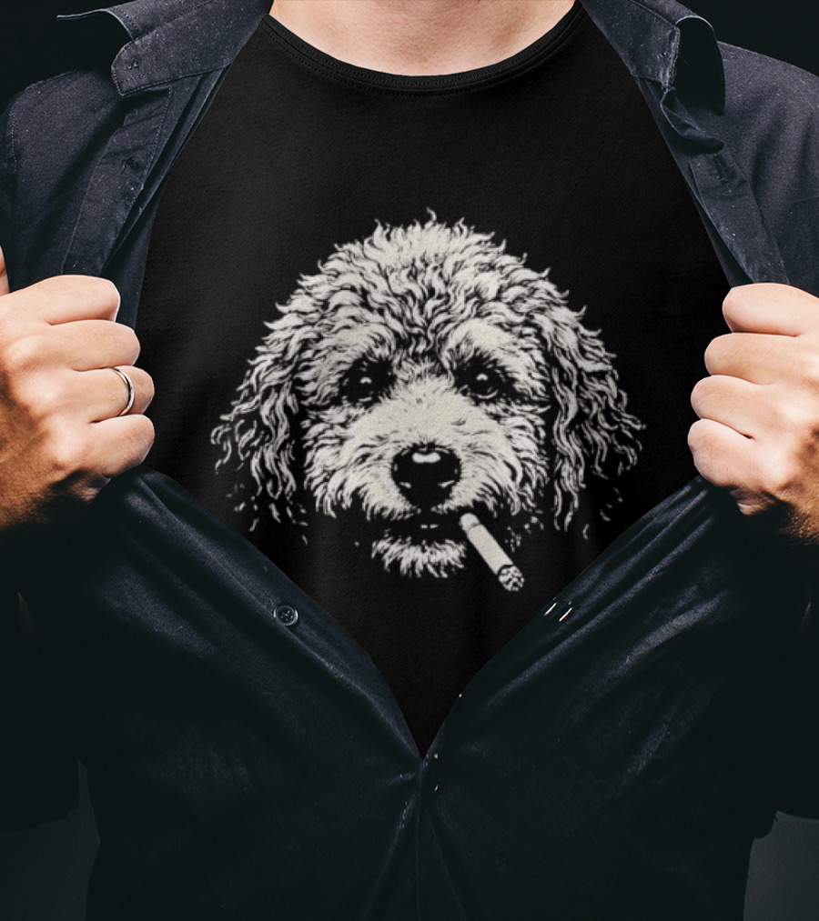 Smoking Goldendoodle Dog With Cigar T-Shirt