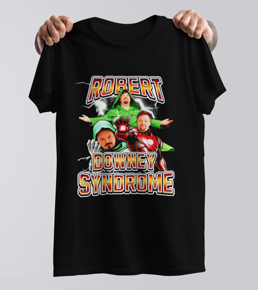 Robert Downey Syndrome Green Iron Suit T-Shirt