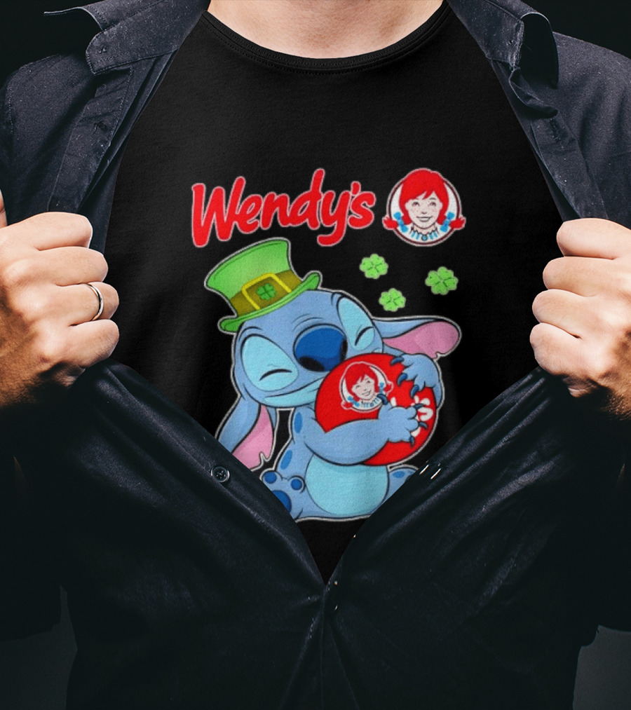 Wendy's Leprechaun Hat Stitch Hugging St Patricks Day T-Shirt