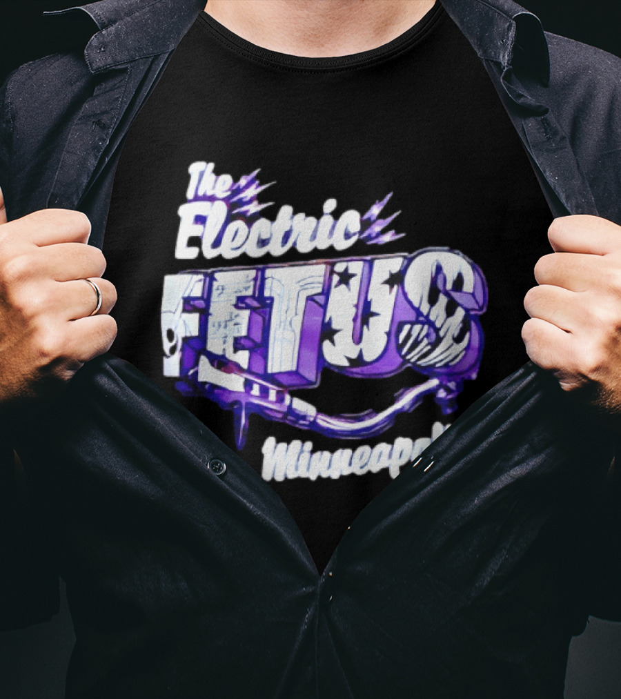 The Electric Fetus Minneapolis Purple Stars And Stripes T-Shirt