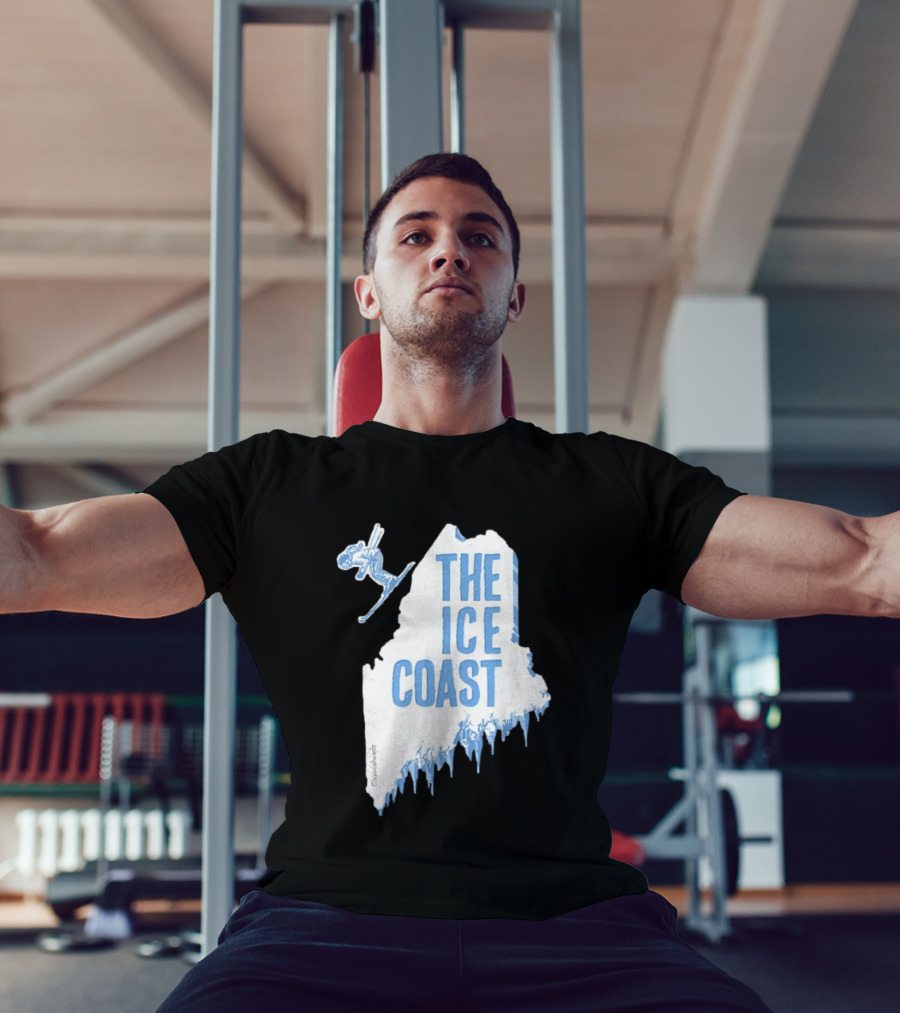 The Ice Coast Skier Jumping Map T-Shirt