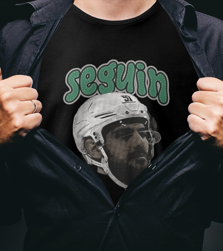 Seguin Dallas Stars Hockey Big Face T-Shirt