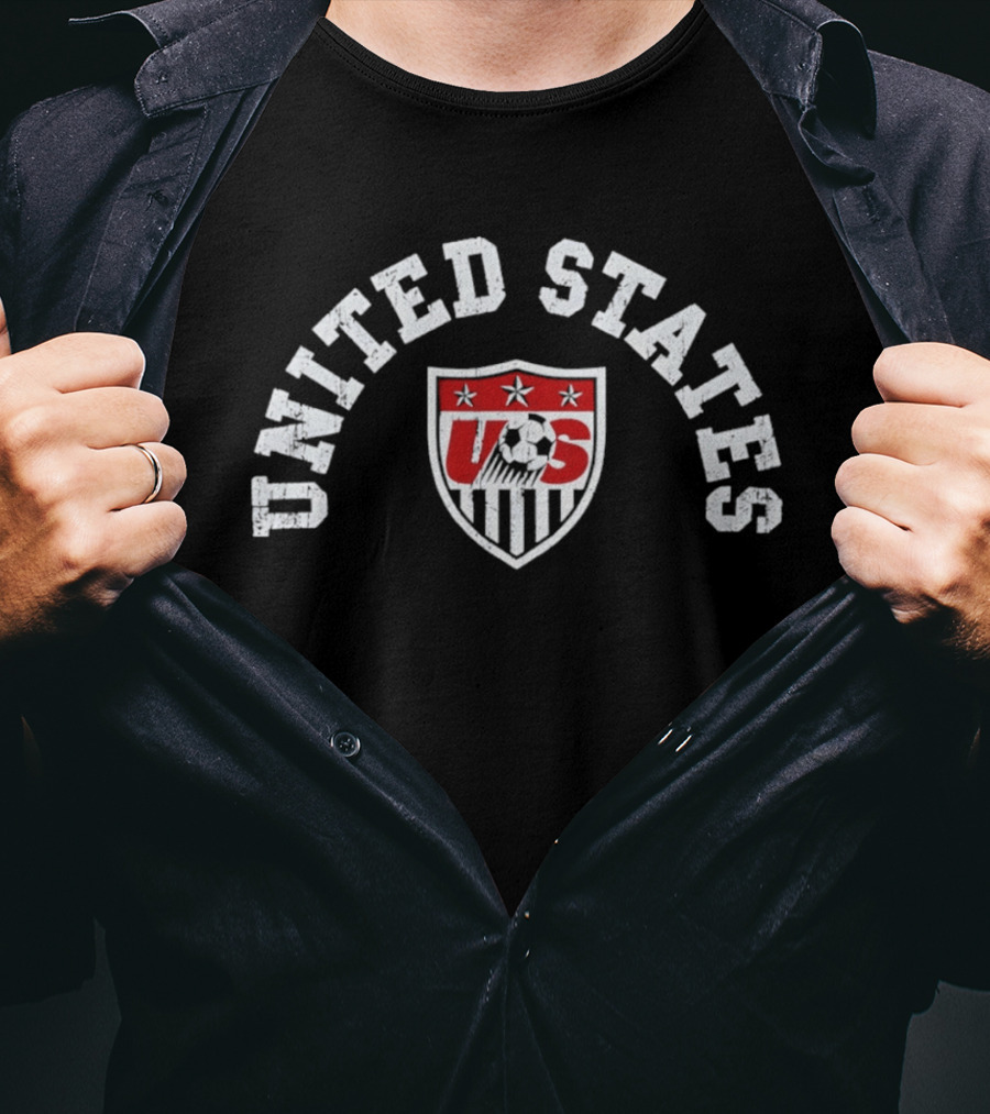 United States Soccer Crest US Stars And Stripes T-Shirt