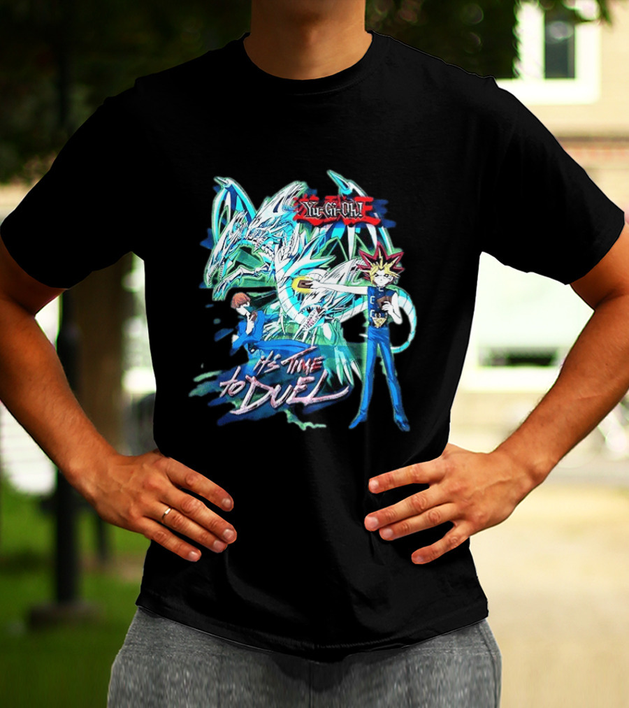 Yu Gi Oh Master Duel It's Time To Duel Blue Eyes White Dragon Yugi Kaiba T-Shirt