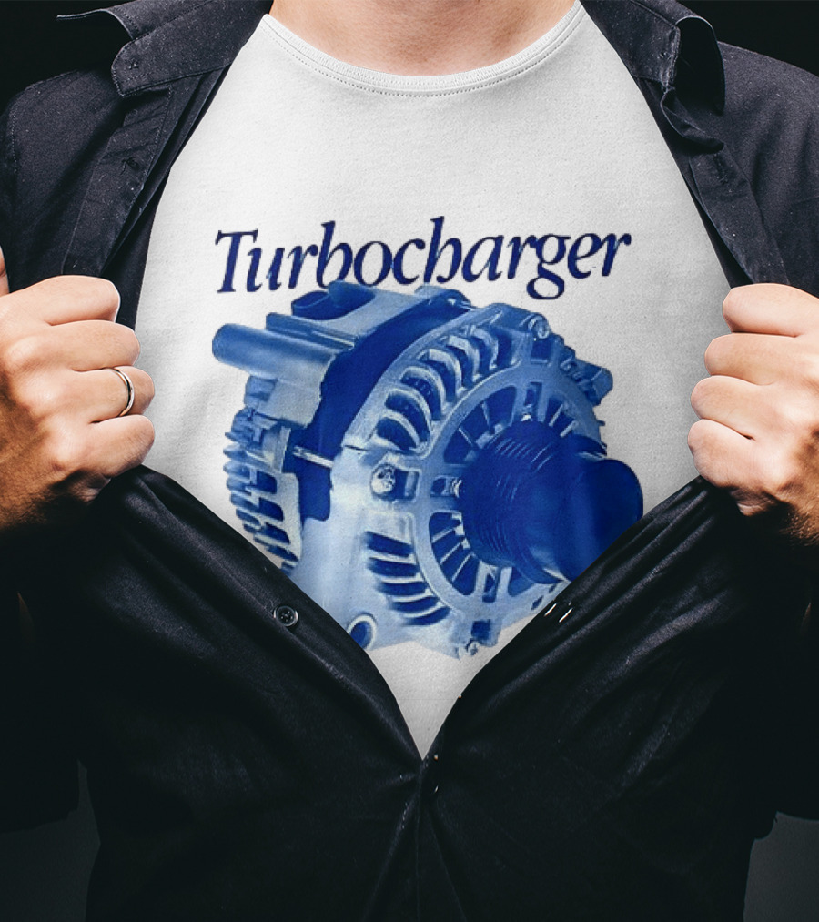 Turbocharger Alternator Blue Highlight T-Shirt