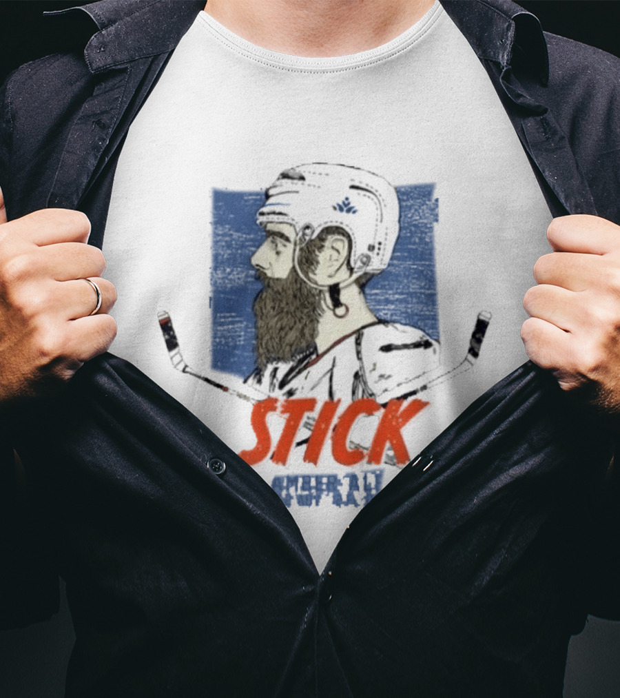 Stick Savard Atkinson Hockey Bearded Helmet T-Shirt