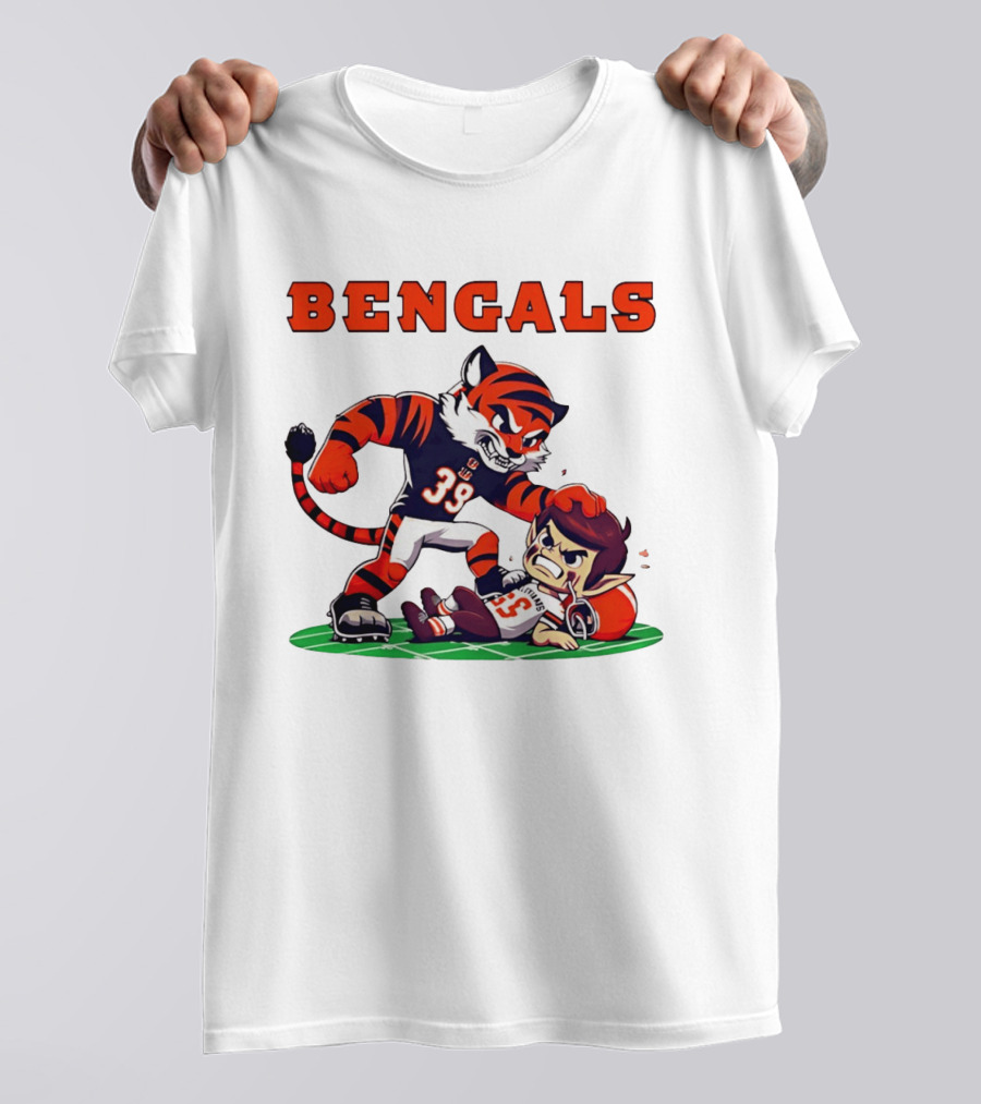 Cincinnati Bengals Rivals Cleveland Browns Cartoon T-Shirt