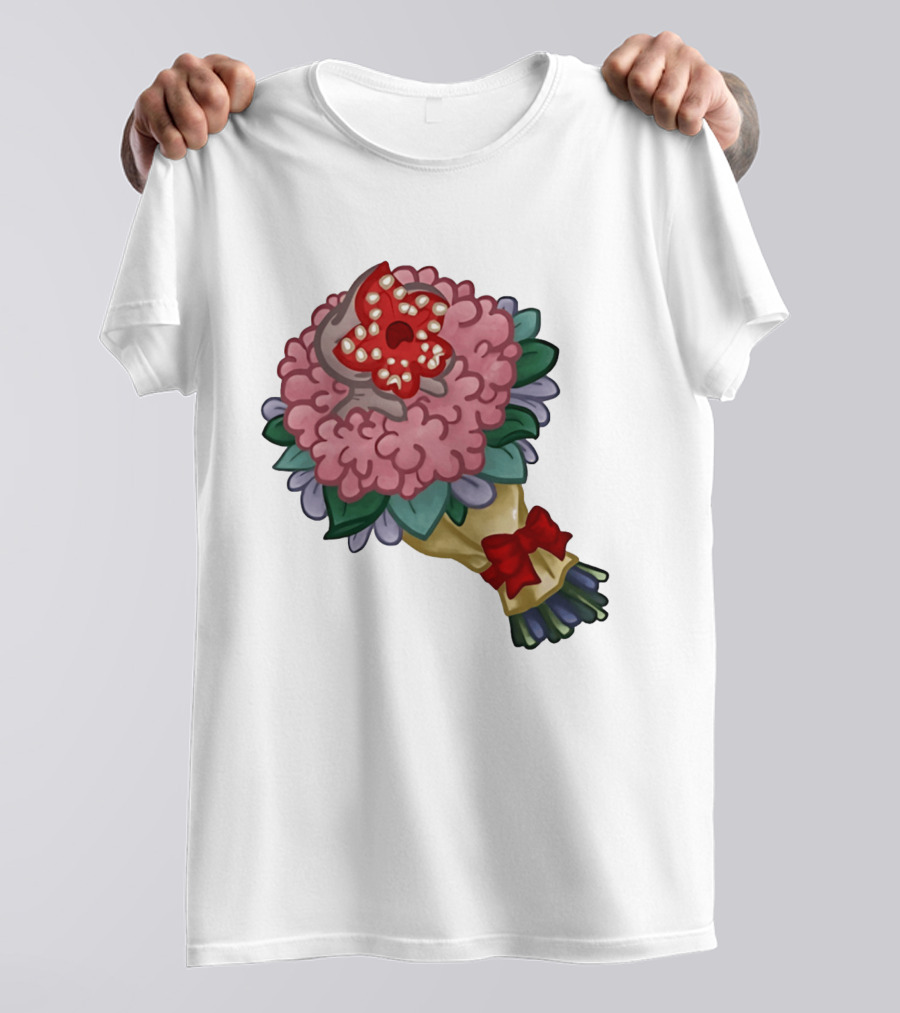 Demodog Valentine Bouquet Flowers Stranger Things Horror T-Shirt