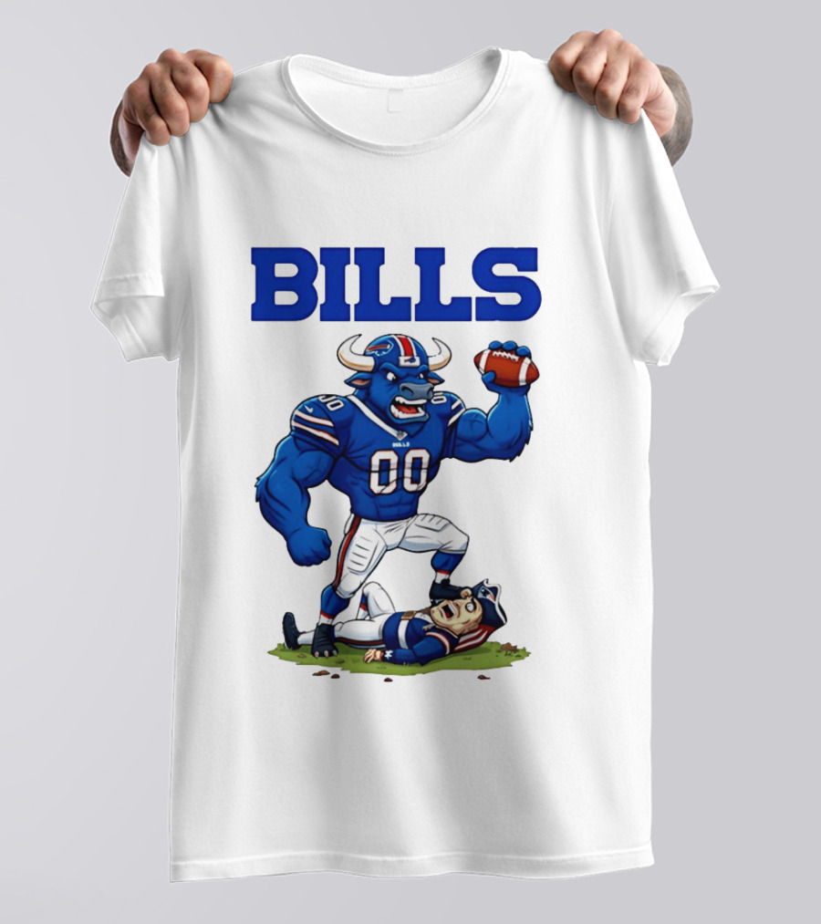 Buffalo Bills Vs New England Patriots Rivalry Comic Character Victory T-Shirt