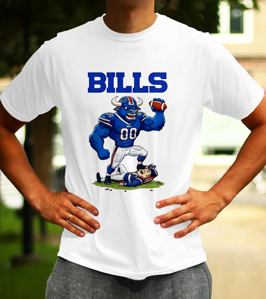 Buffalo Bills Vs New England Patriots Rivalry Comic Character Victory T-Shirt