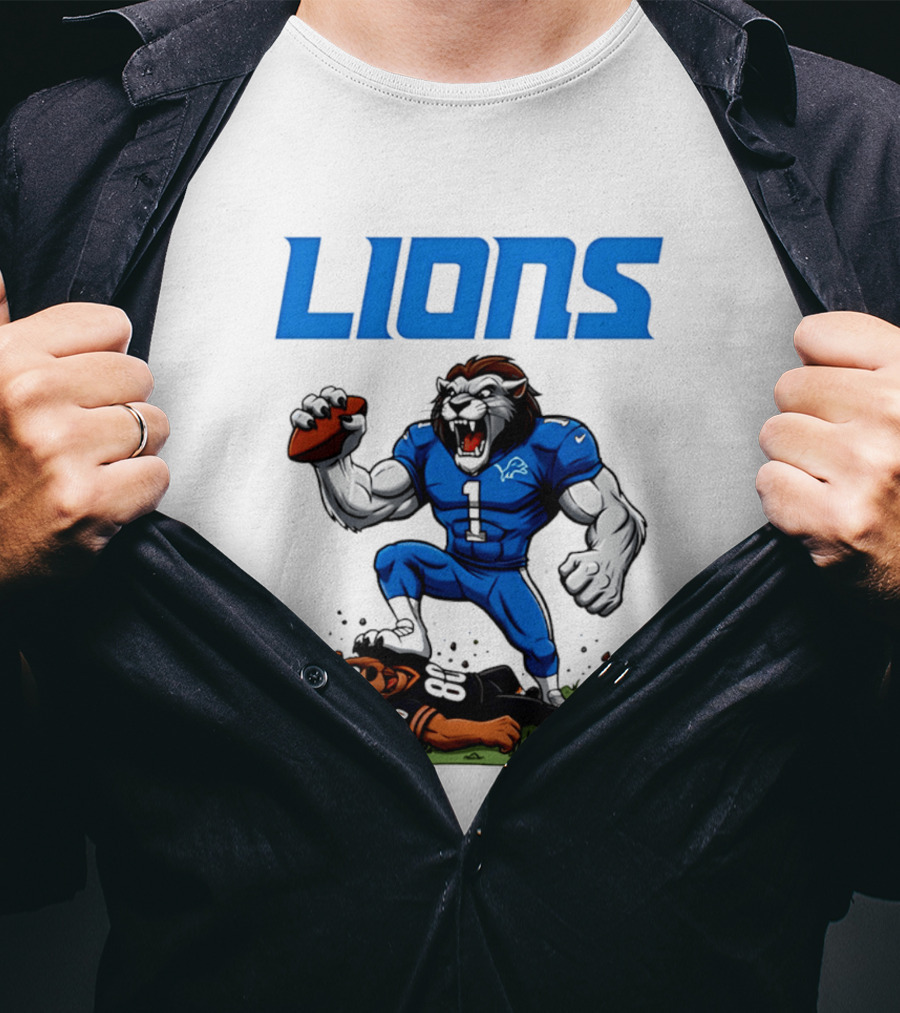 Detroit Lions Beat Bears NFL Rivalries Showdown T-Shirt
