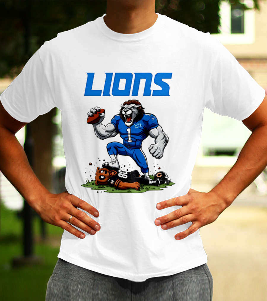 Detroit Lions Beat Bears NFL Rivalries Showdown T-Shirt