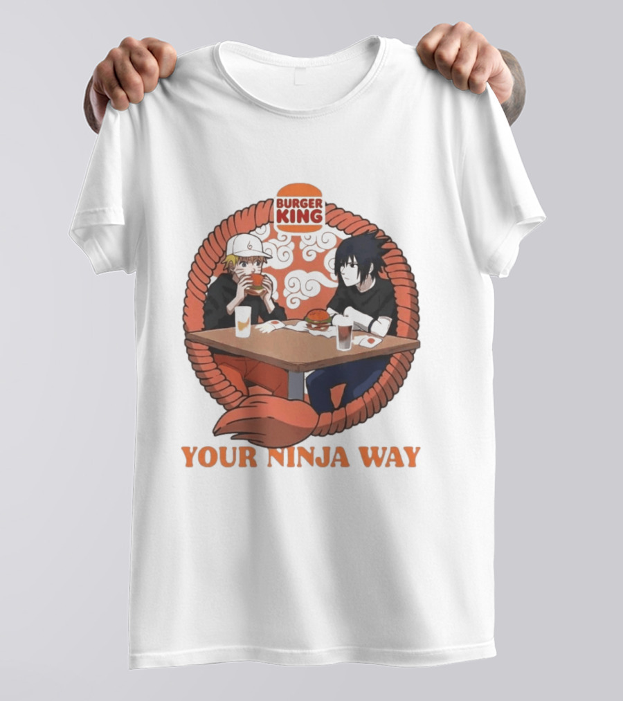 Burger King Naruto Sasuke Dining Your Ninja Way T-Shirt