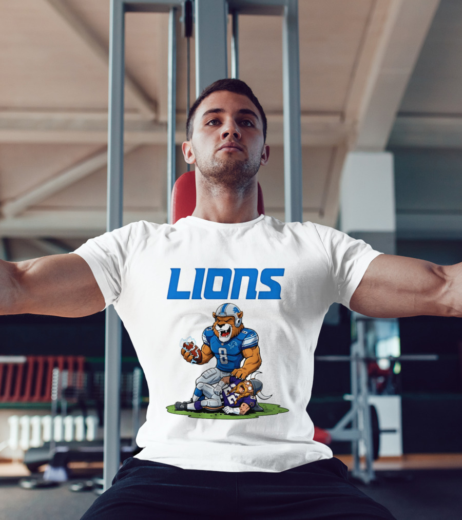 Detroit Lions Vs Minnesota Vikings Rivalry Game Battle T-Shirt