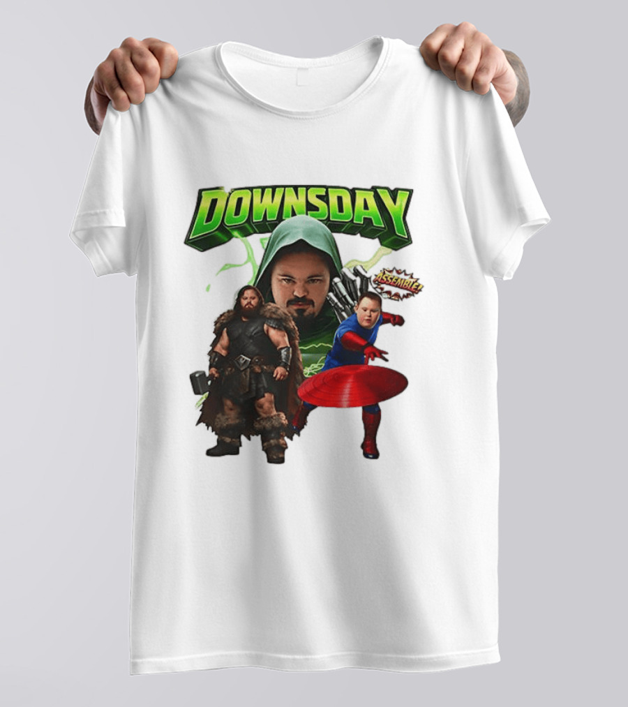 Donwsday Assemble Domesday X Down Syndrome Superhero T-Shirt