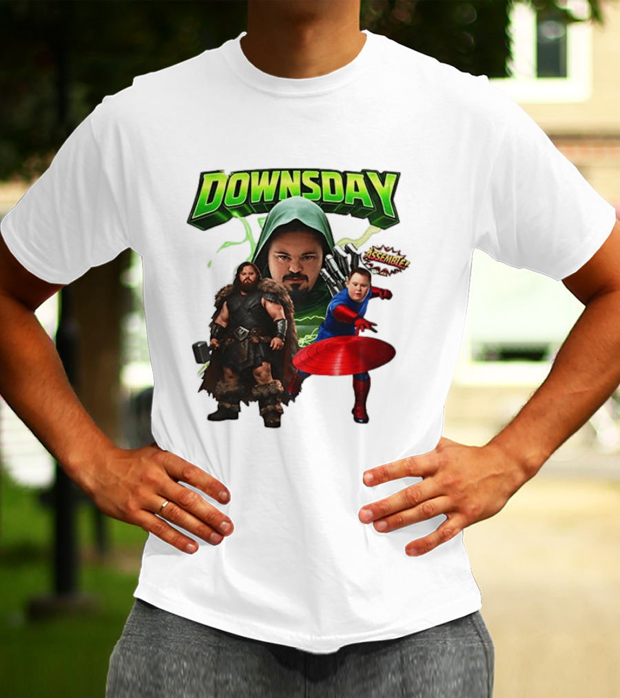 Donwsday Assemble Domesday X Down Syndrome Superhero T-Shirt