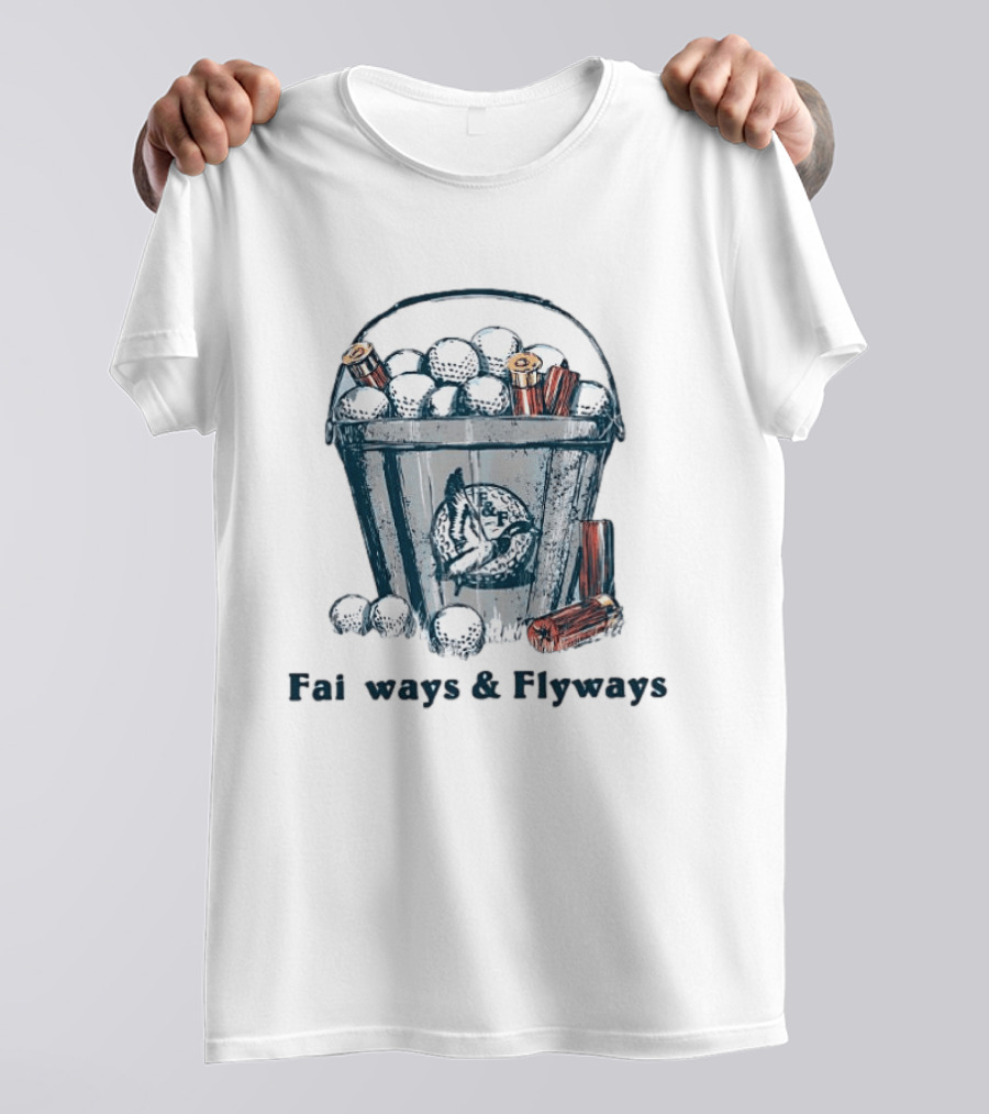 Fairways And Flyways Golf Ball Bucket With Shells T-Shirt