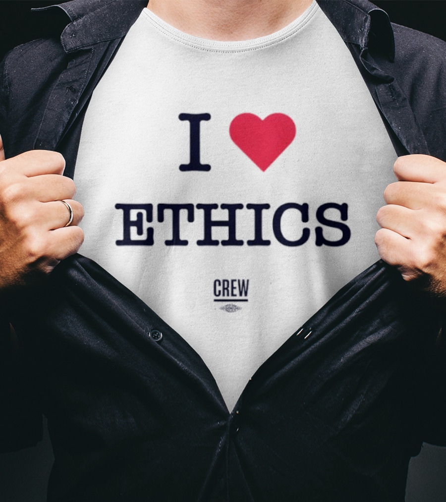 I Love Ethics Heart Crew T-Shirt