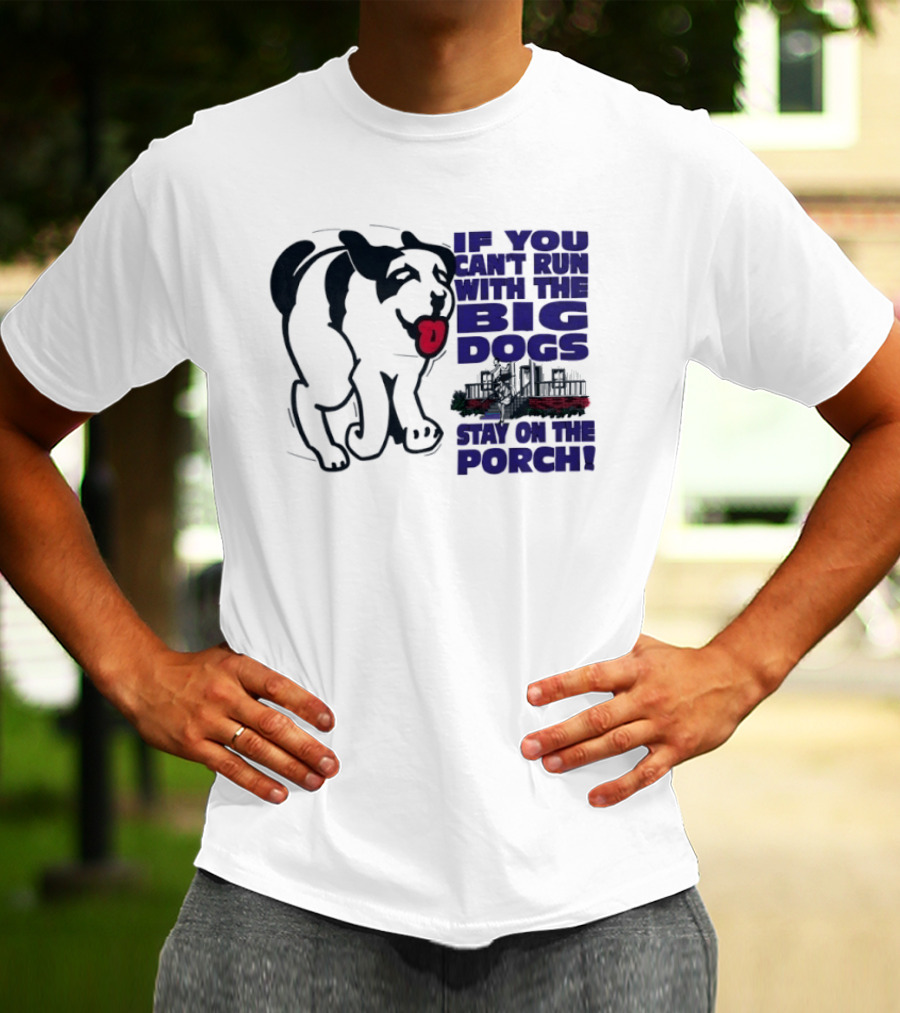 If You Can't Run With The Big Dogs Stay On The Porch Dog T-Shirt