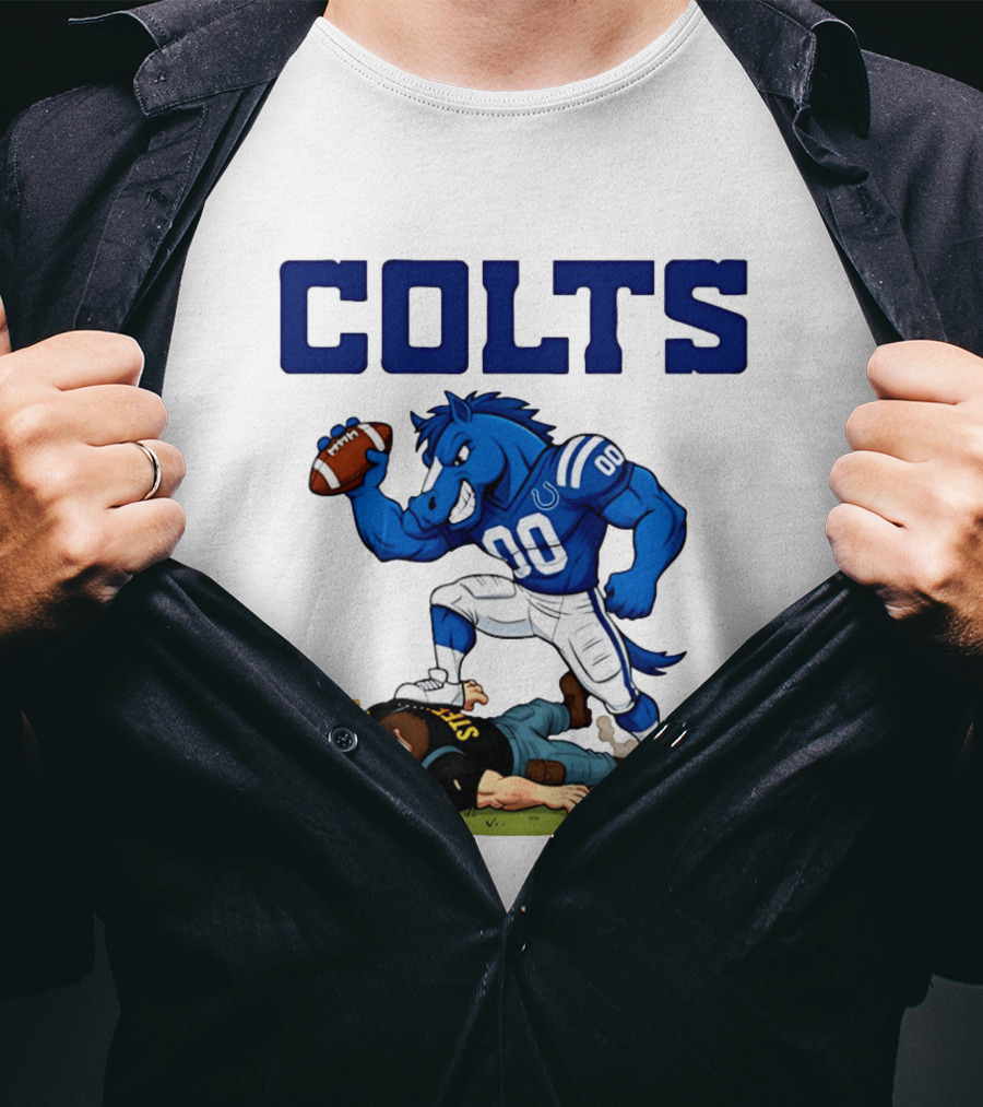 Colts Football Rivalry Humor Vs Steelers Comic T-Shirt
