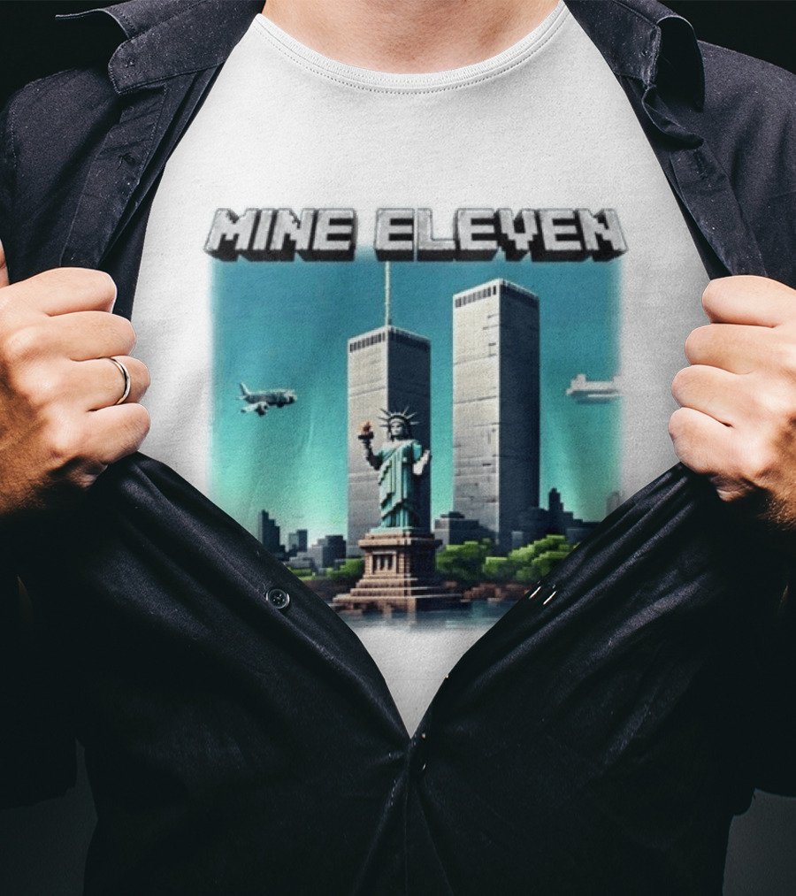 Mine Eleven Statue Of Liberty World Trade Center New York City T-Shirt