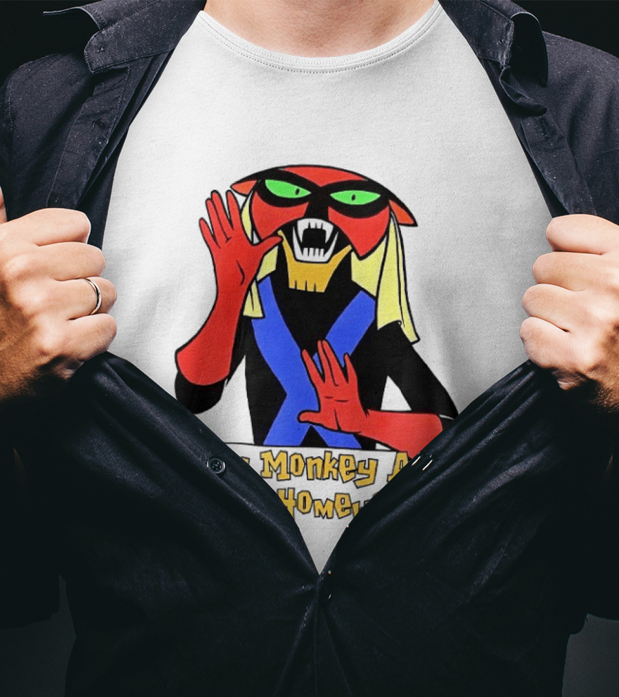 My Monkey Ate My Homework With Cartoon Character In Costume T-Shirt