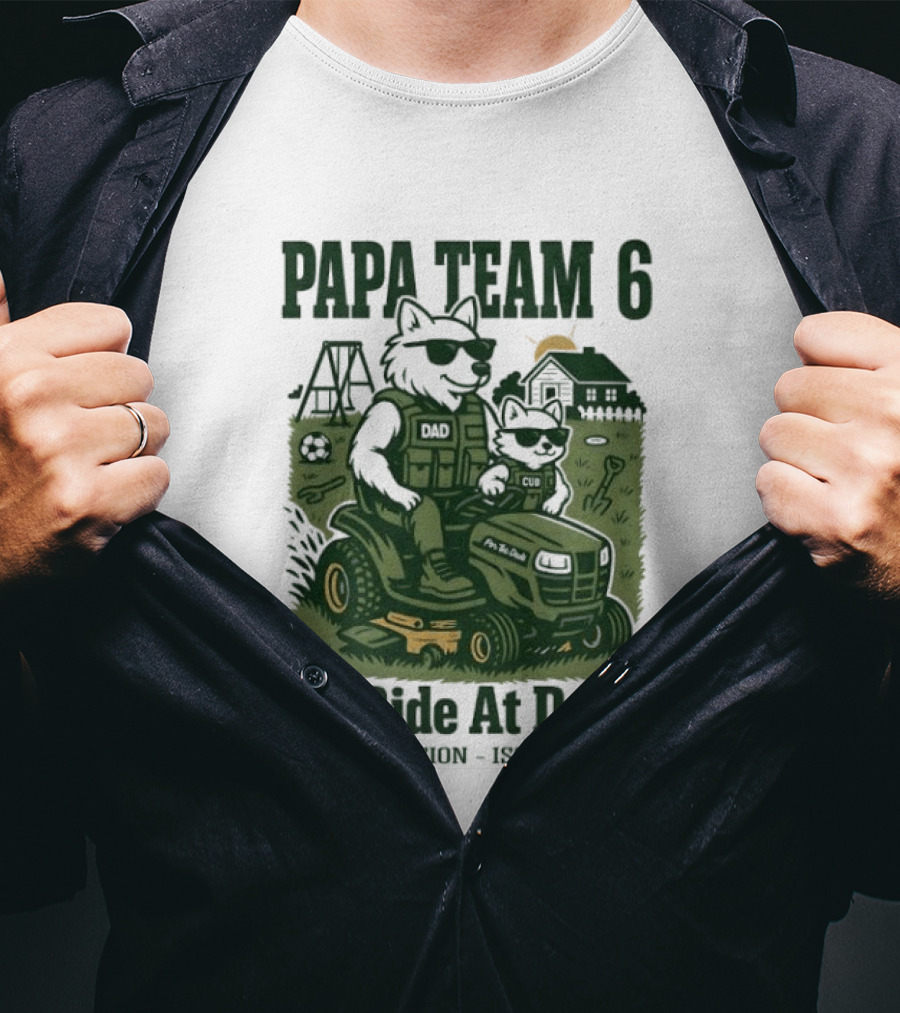 Papa Team 6 We Ride At Dawn Dadvision Issue 03 Wolf Soldier T-Shirt