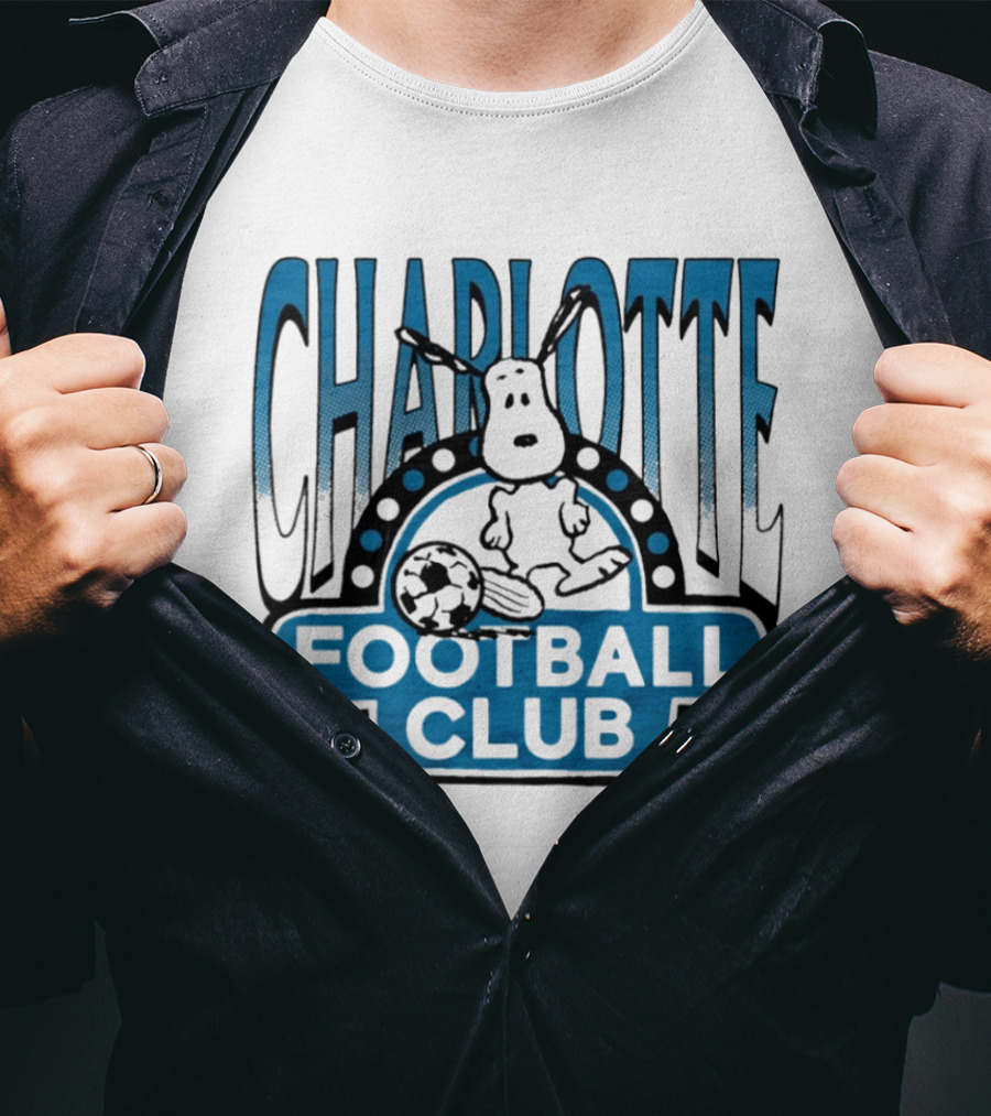 Peanuts Snoopy Charlotte Football Club Soccer Collaboration T-Shirt
