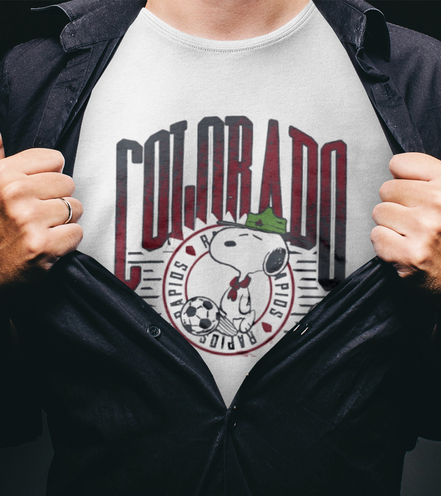 Snoopy Colorado Rapids Collaboration With Soccer Ball T-Shirt