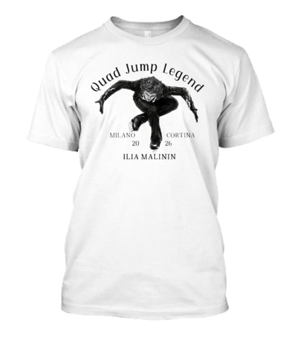 Quad Jump Legend Ilia Malinin Milano Cortina 2026 T-Shirt