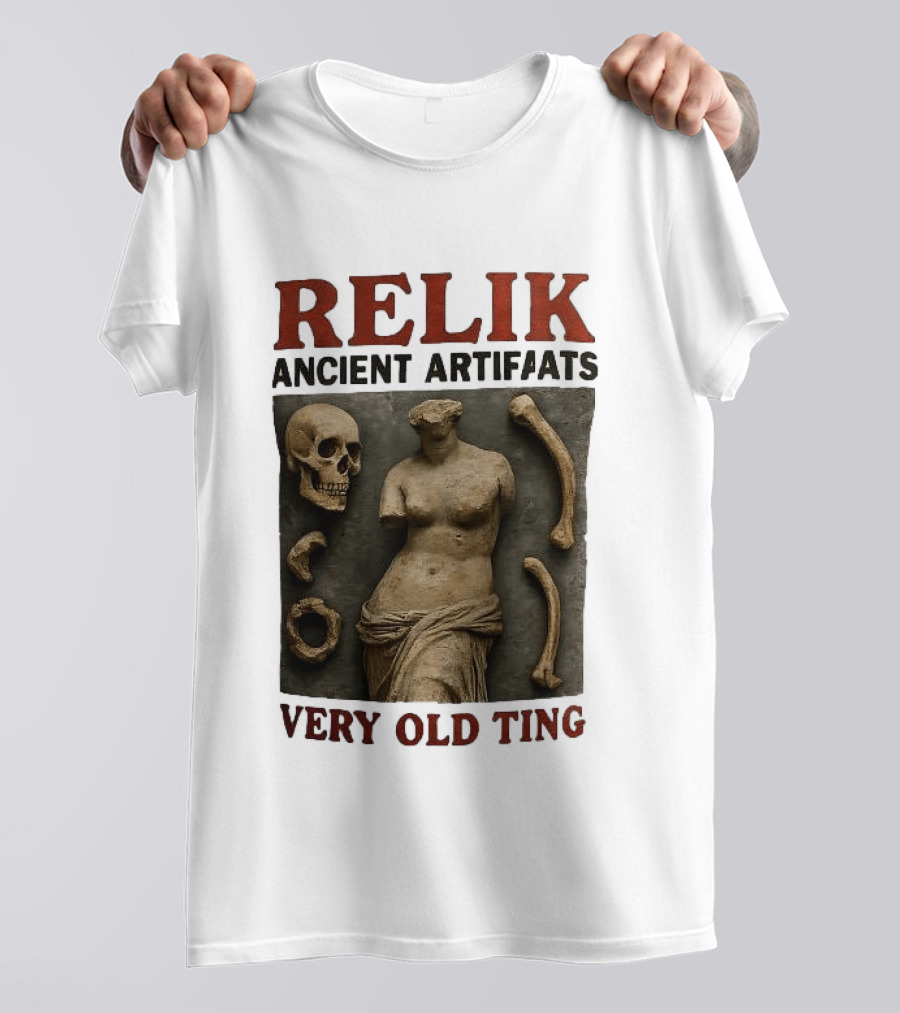 RELIX Ancient Artifacts Very Old Ting Statue And Skull T-Shirt