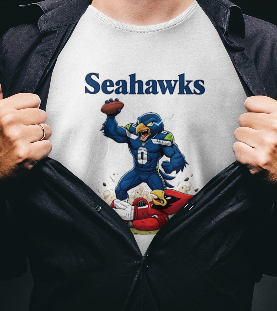 Seattle Seahawks Vs Arizona Cardinals Rivalry Victory Celebration T-Shirt