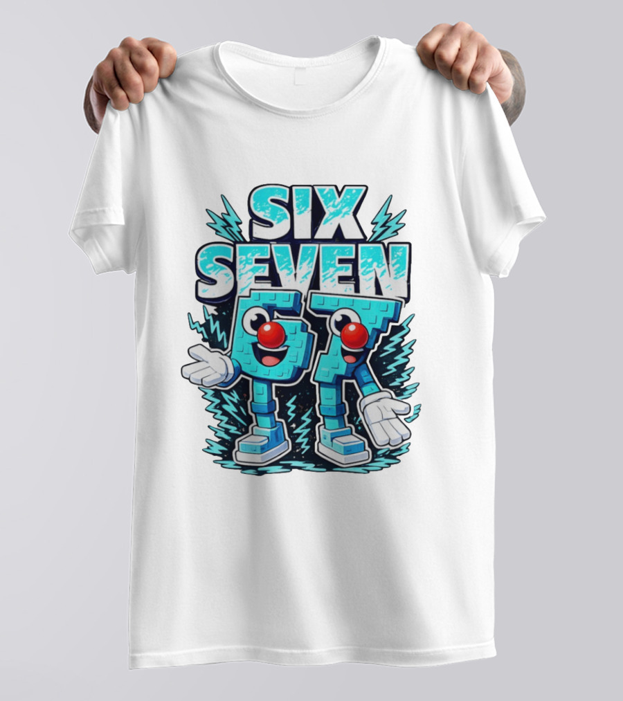 Six Seven 67 Red Nose Characters With Excited Expressions T-Shirt