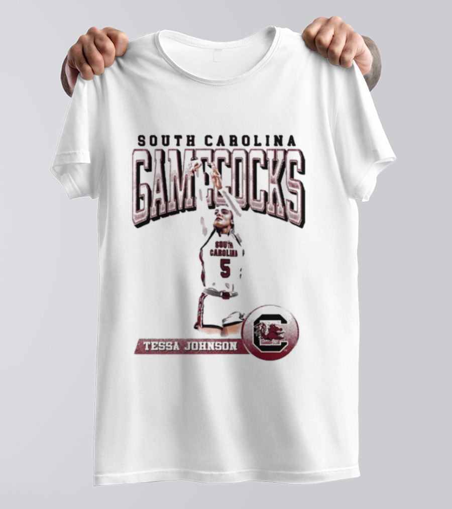 South Carolina Gamecocks Tessa Johnson WNBA Player Basketball Team T-Shirt