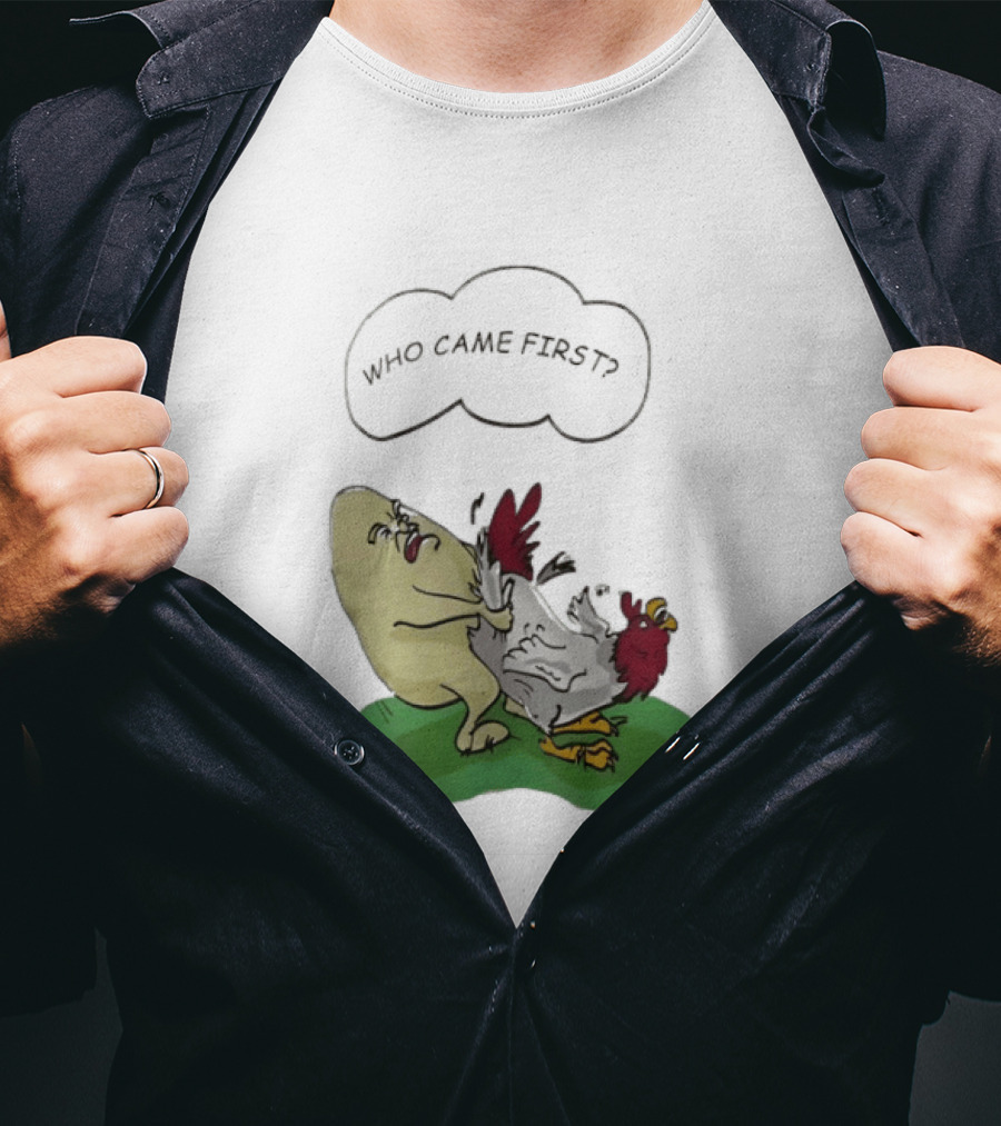Who Came First Pete Townshend Chicken Humor T-Shirt