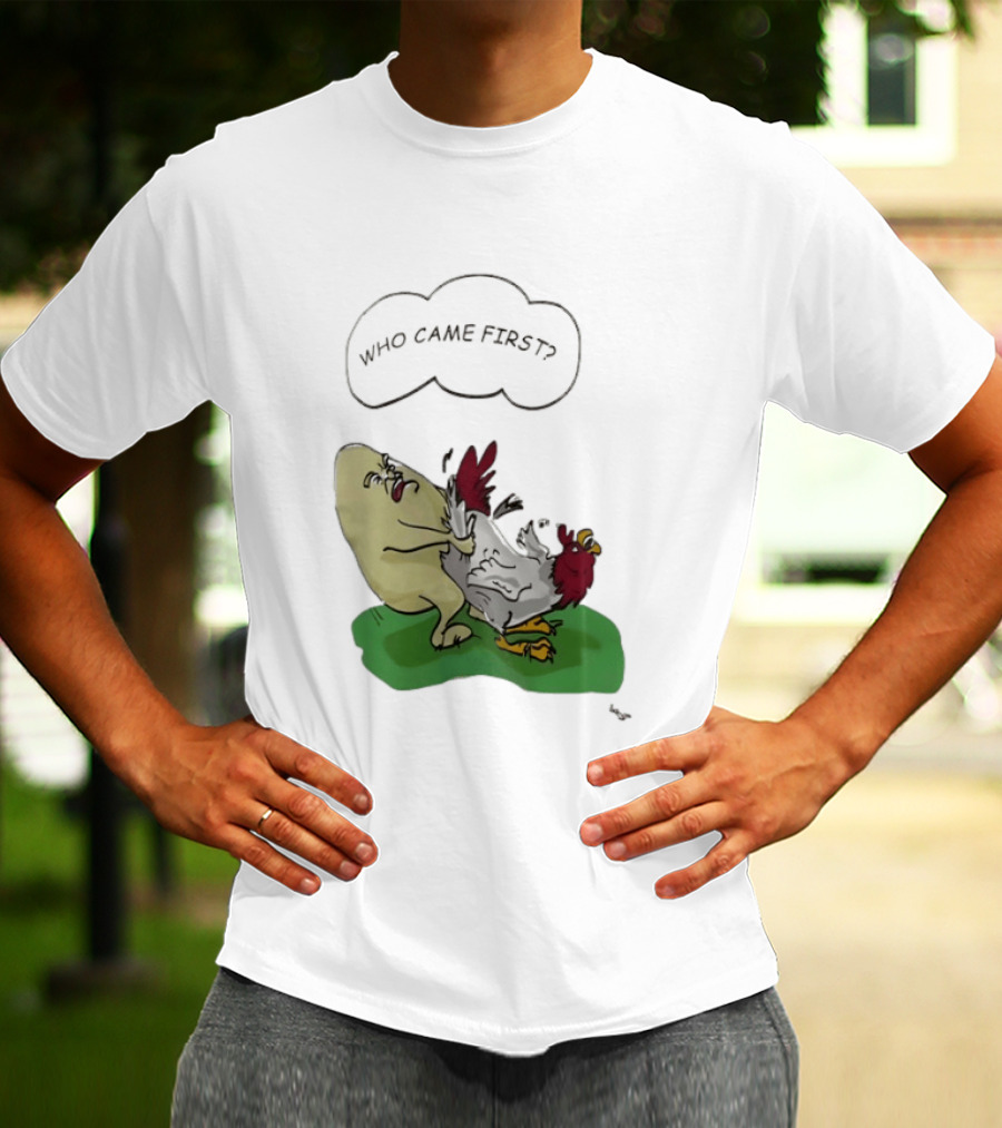 Who Came First Pete Townshend Chicken Humor T-Shirt