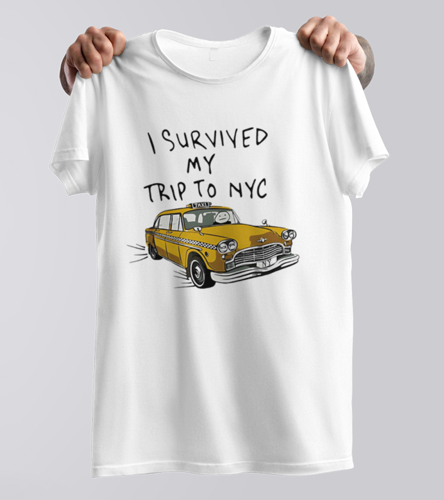 I Survived My Trip To NYC Tom Holland Peter Parker Yellow Taxi New York Adventure T-Shirt