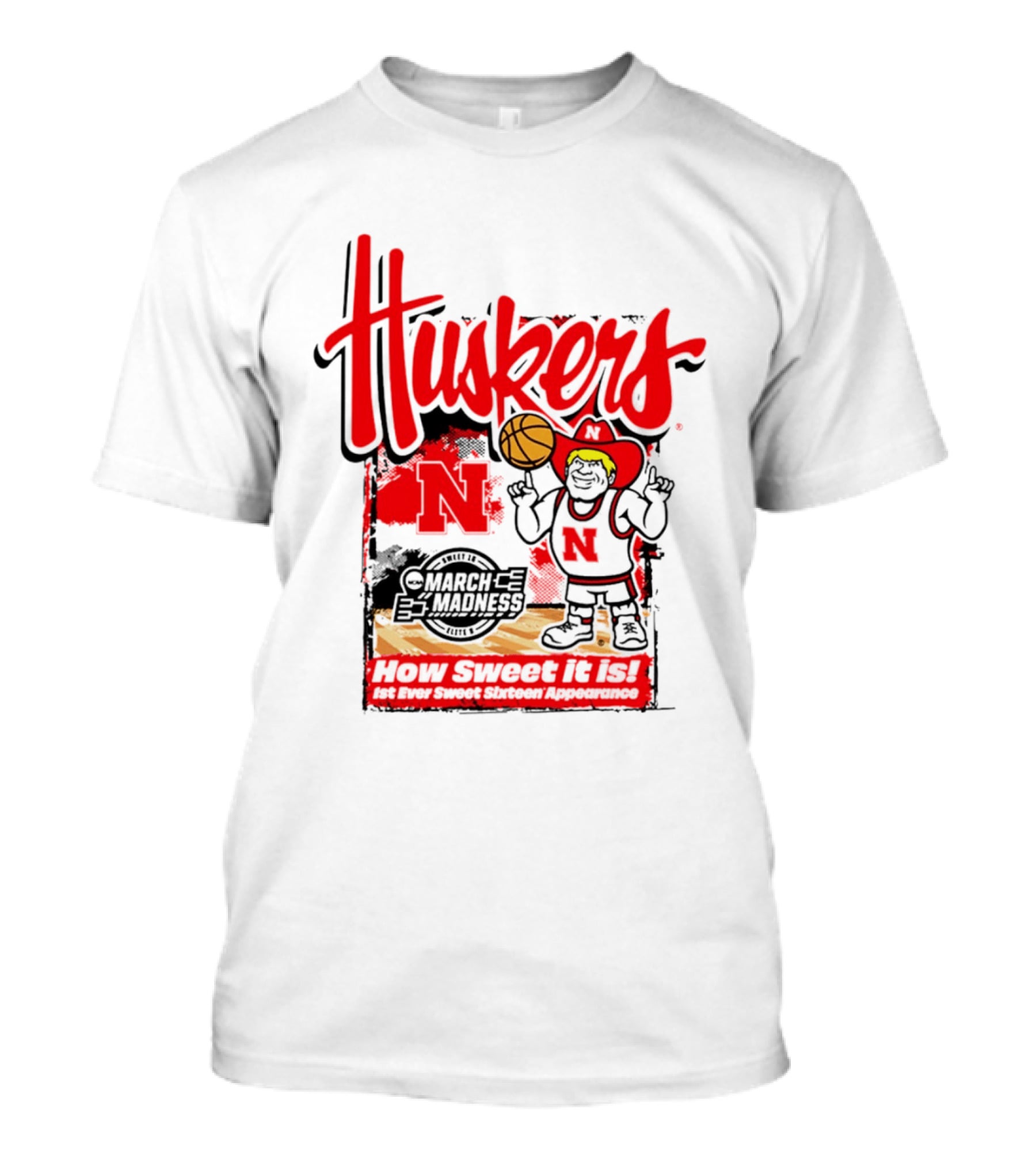 Nebraska Cornhuskers March Madness 2026 Sweet 16 Celebration Basketball Huskers How Sweet It Is T-Shirt