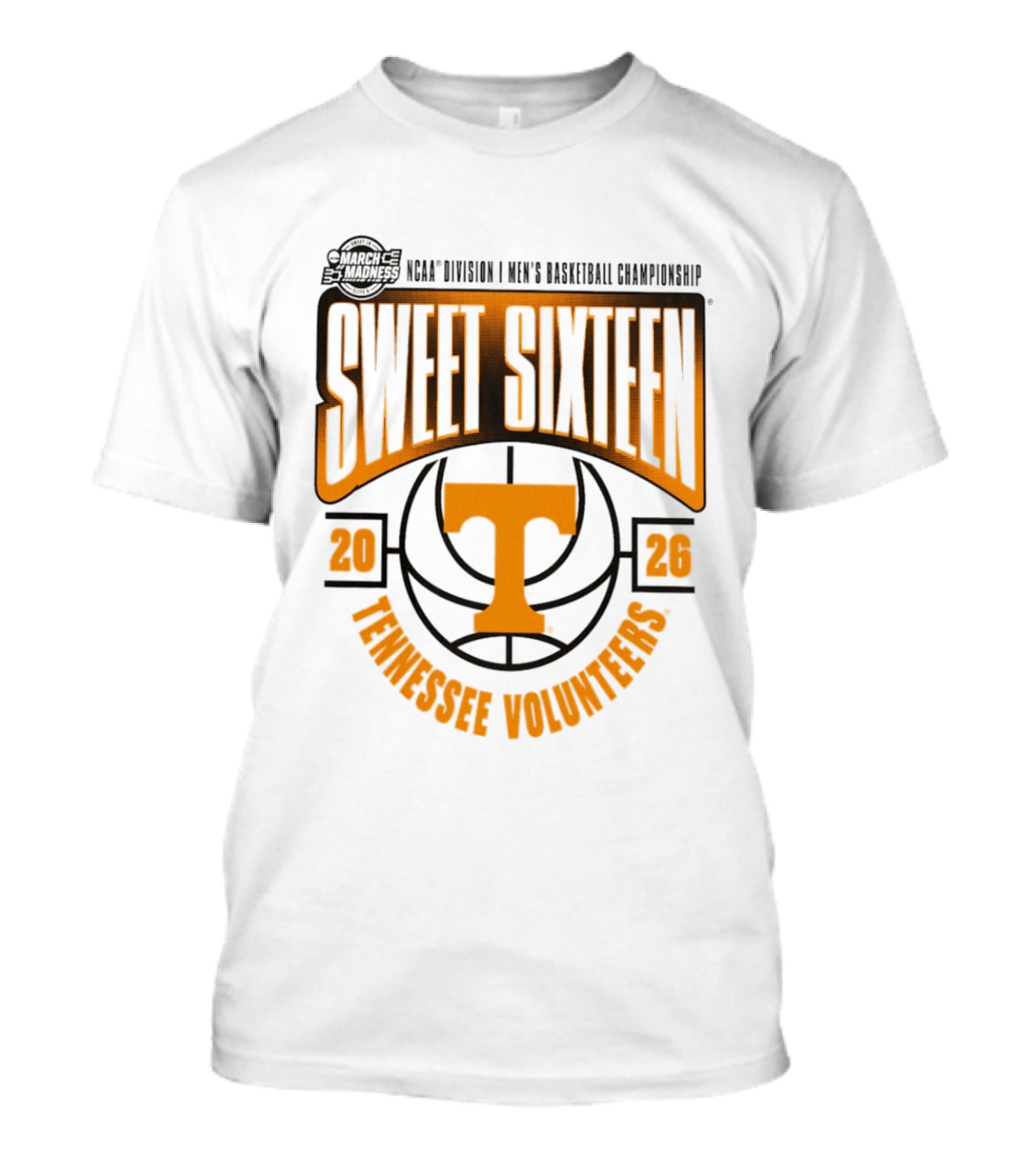 2026 NCAA March Madness Tennessee Volunteers Sweet Sixteen Tournament T-Shirt