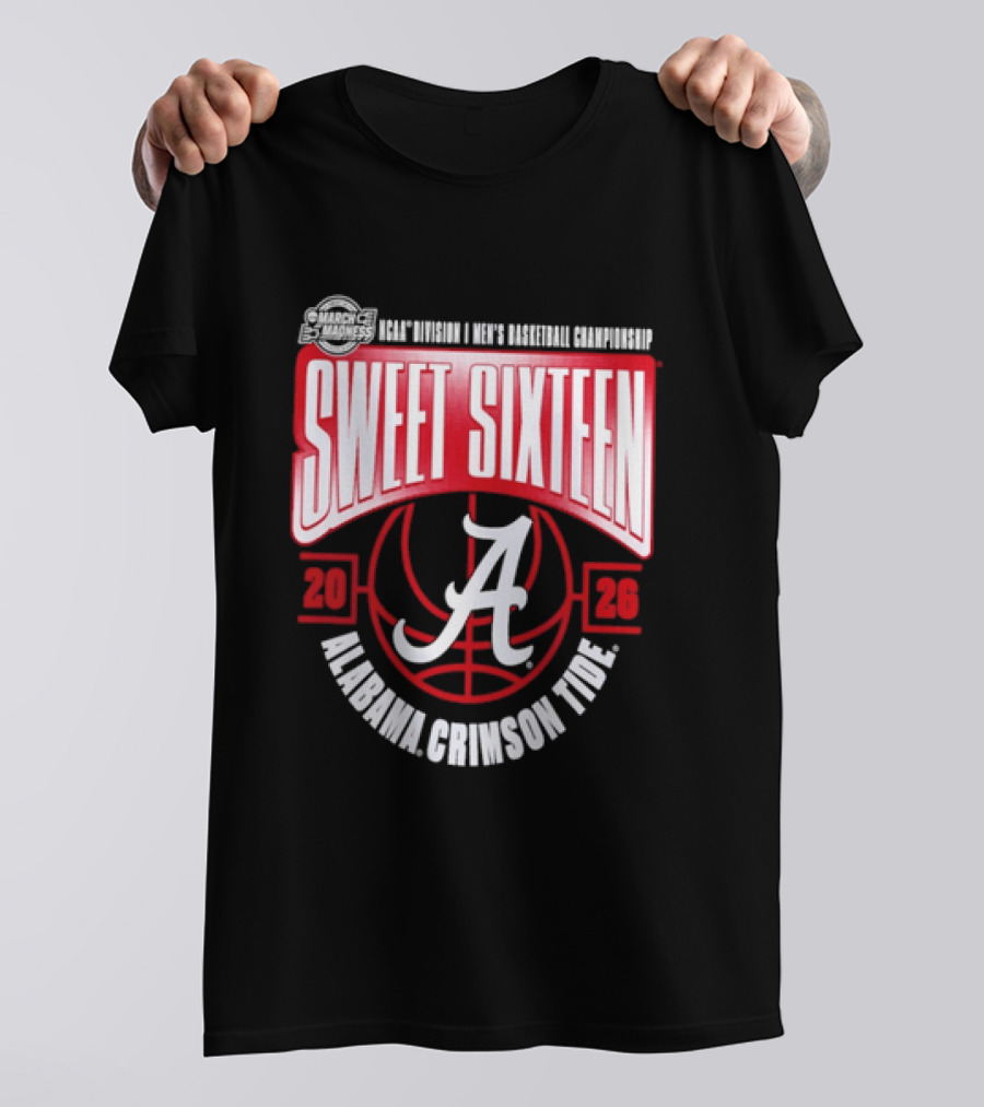 2026 Alabama Crimson Tide NCAA Men's Basketball Sweet Sixteen March Madness T-Shirt