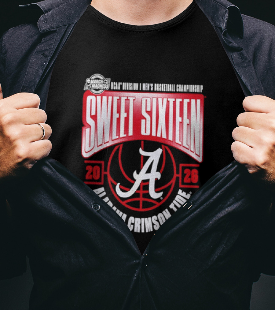 2026 Alabama Crimson Tide NCAA Men's Basketball Sweet Sixteen March Madness T-Shirt