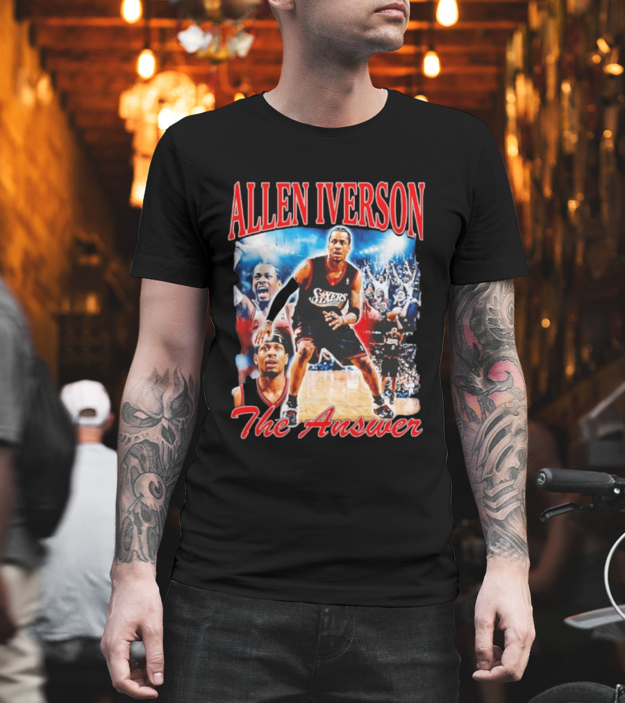 Allen Iverson The Answer Philadelphia 76ers NBA Hardwood Classics T-Shirt
