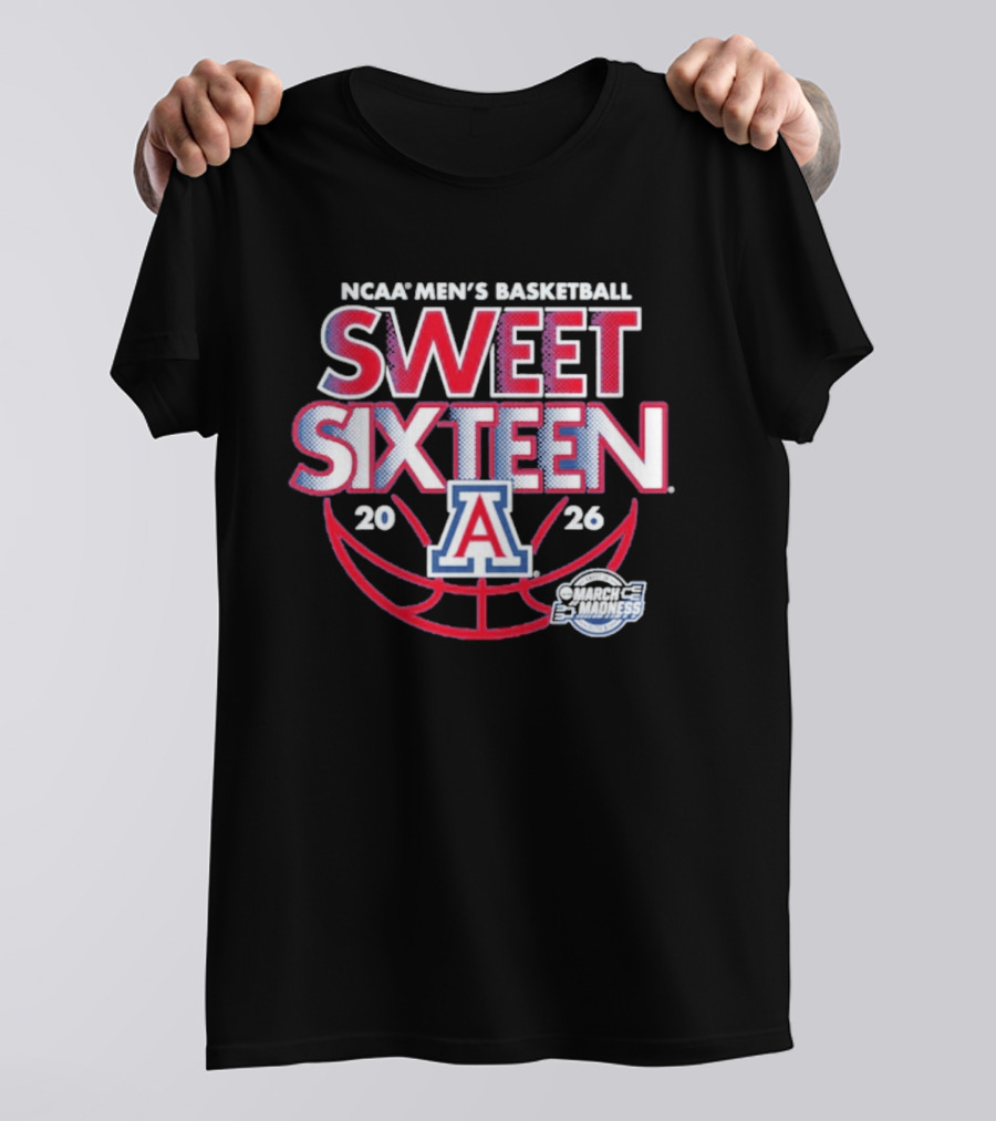 NCAA Men's Basketball Arizona Sweet Sixteen March Madness 2026 T-Shirt